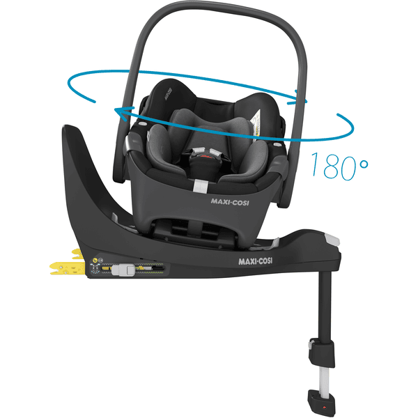 MAXI COSI Set Babyschale Pebble 360 Essential Black plus Basisstation FamilyFix 360 Valentinstagsangebot