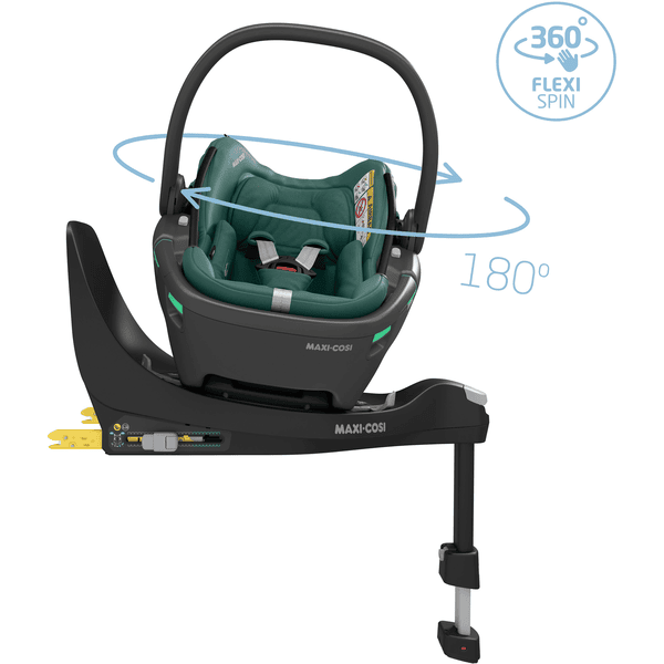 MAXI COSI Set Babyschale Coral 360 Essential Green plus Basisstation FamilyFix 360 Exklusive Angebote