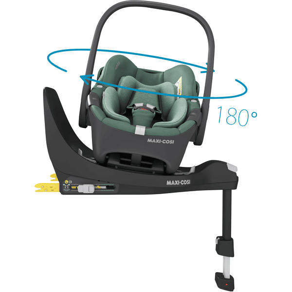 MAXI COSI Set Babyschale Pebble 360 Essential Green plus Basisstation FamilyFix 360 Neuheiten