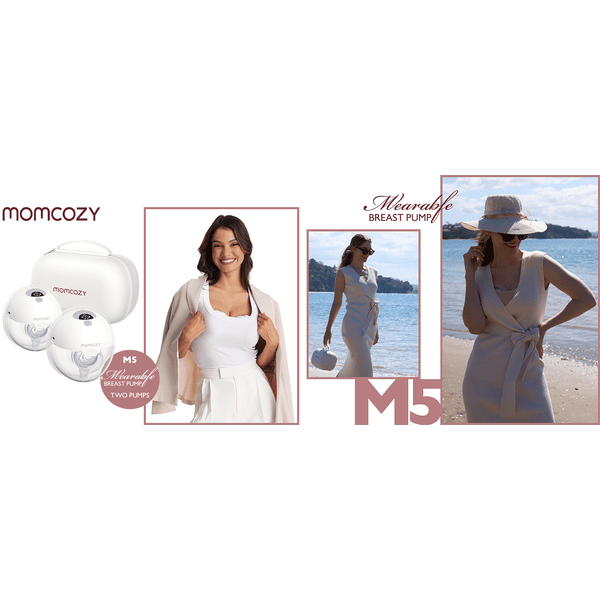momcozy Einzelmilchpumpe tragbar M5, grau Nur für heute