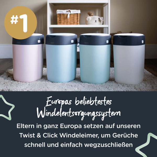 Tommee Tippee Nachfüllkassette für Twist & Click Advanced Windeleimer 18er Set Super Rabatt