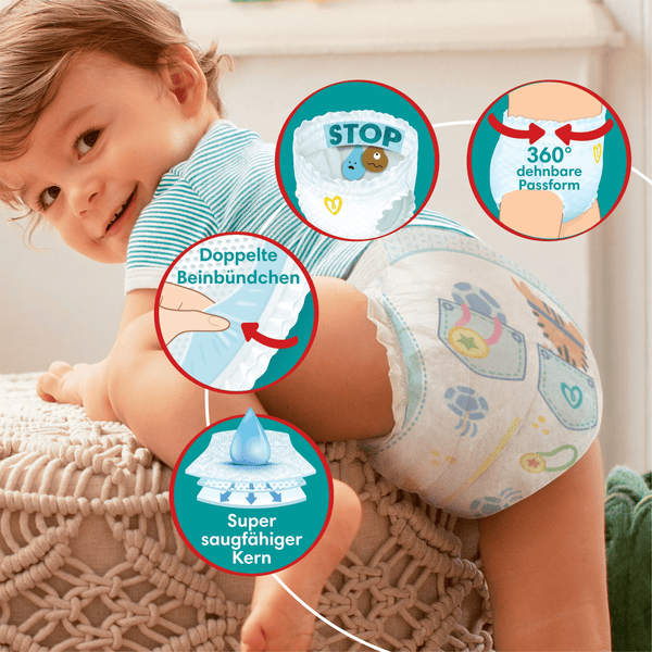 Pampers Baby-Dry Pants, Gr. 7 Extra Large, 17kg+, Monatsbox (1 x 126 Pants) Clearance-Verkauf