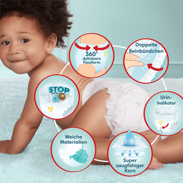 Pampers Premium Protection Pants, Gr. 7, 17kg+, Monatsbox (1x 123 Pants) Begrenzt auf 3 Tage