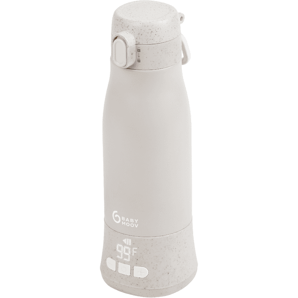 babymoov Flaschenwärmer Moov & Feed Mineral für unterwegs in Beige plus GRATIS Milchpulver-Portionierer Artic blue Sonderangebot