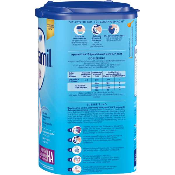 Aptamil Folgemilch HA 2 mit hydrolisiertem Eiweiß 4 x 800 g nach dem 6. Monat Cyber Monday