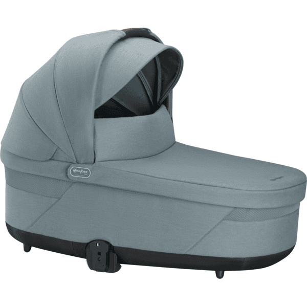 cybex GOLD Kinderwagen Balios S Lux Taupe Sky Blue inkl. GOLD Kinderwagenaufsatz Cot S Lux Sky Blue, Babyschale Cloud G i-Size Plus Moon Black Plus, Adapter und Basistation Base G Bestseller