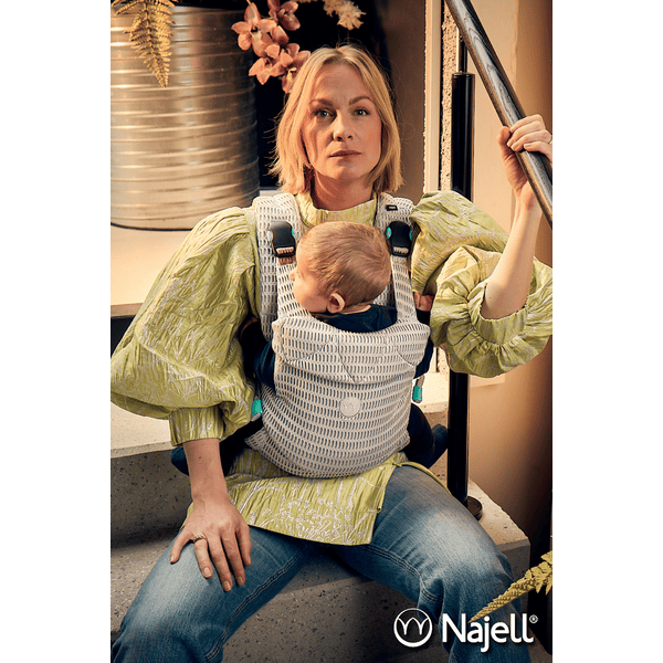 Najell Babytrage Rise Silver Grey Kostenlose Rückgabe