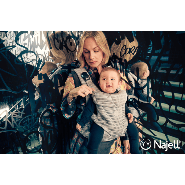 Najell Babytrage Rise Silver Grey Kostenlose Rückgabe