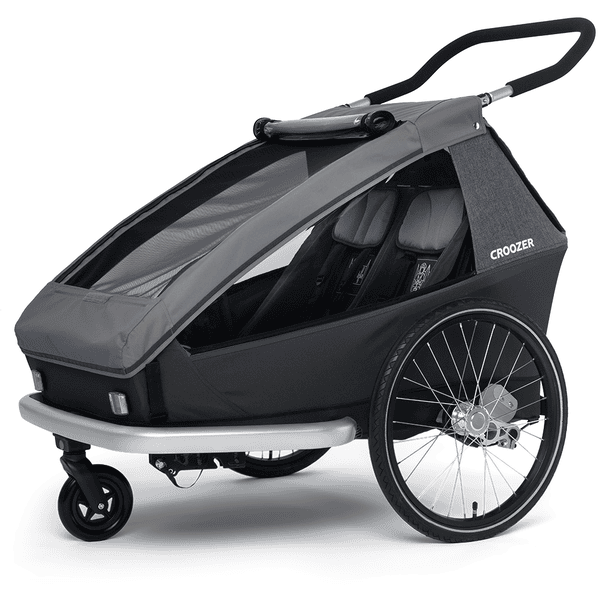 CROOZER Kinderfahrradanhänger Kid Keeke 2 Mountain Grey Letzter Tag