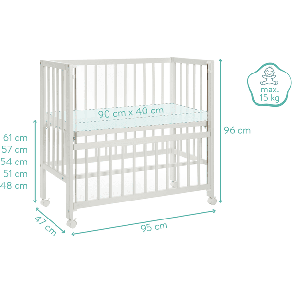 fillikid Beistellbett Cocon weiß Fabrikladen