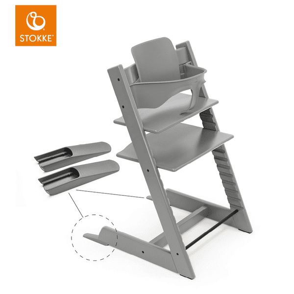 STOKKE® Tripp Trapp® Hochstuhl Buche Storm Grey inkl. Baby Set V2 Storm Grey