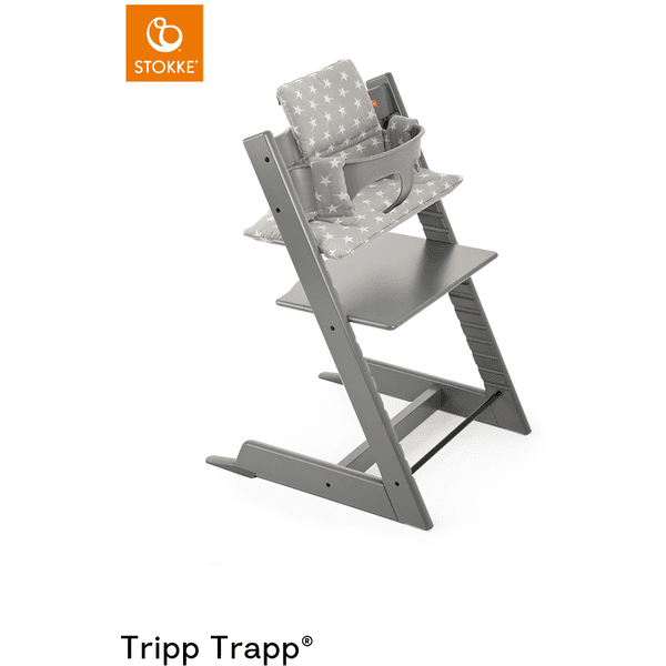 STOKKE® Tripp Trapp® Hochstuhl Buche Storm Grey inkl. Baby Set V2 Storm Grey Begrenzt auf 3 Tage