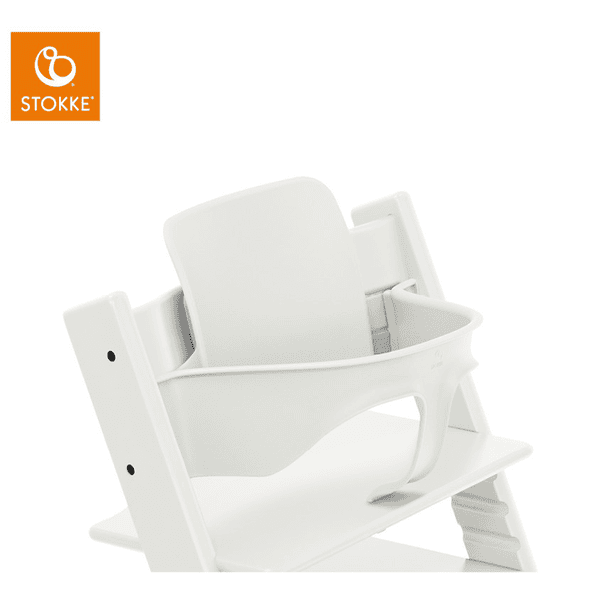 STOKKE® Tripp Trapp® Hochstuhl Buche weiß inkl. Baby Set V2 weiß Black Friday Preise