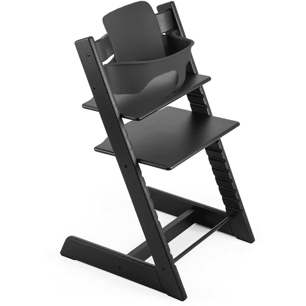 STOKKE® Tripp Trapp® Hochstuhl inkl. Baby Set Buche schwarz 50% Rabatt für begrenzte Zeit