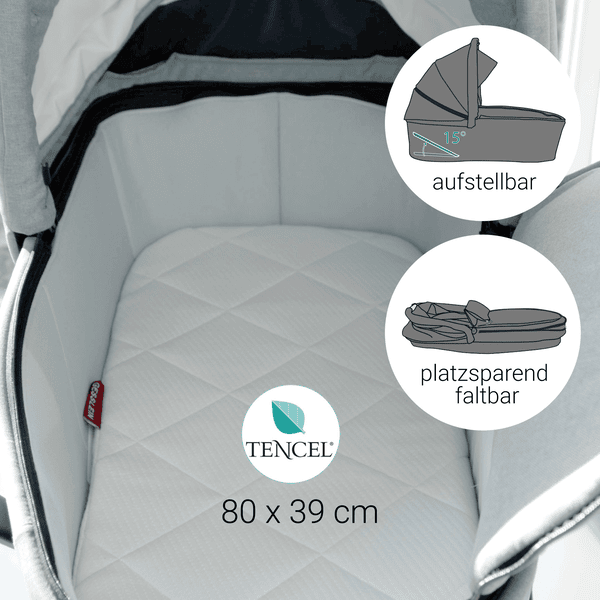 GESSLEIN Kombikinderwagen F4 Air+ mit Handbremse, rose Fabrikladen