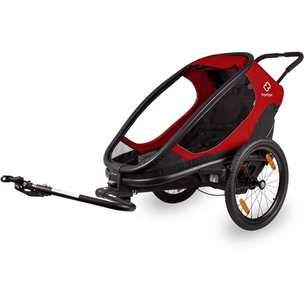 hamax Outback ONE mit Rückenlehne Red/Black Im Verkauf