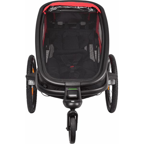 hamax Outback ONE mit Rückenlehne Red/Black Im Verkauf