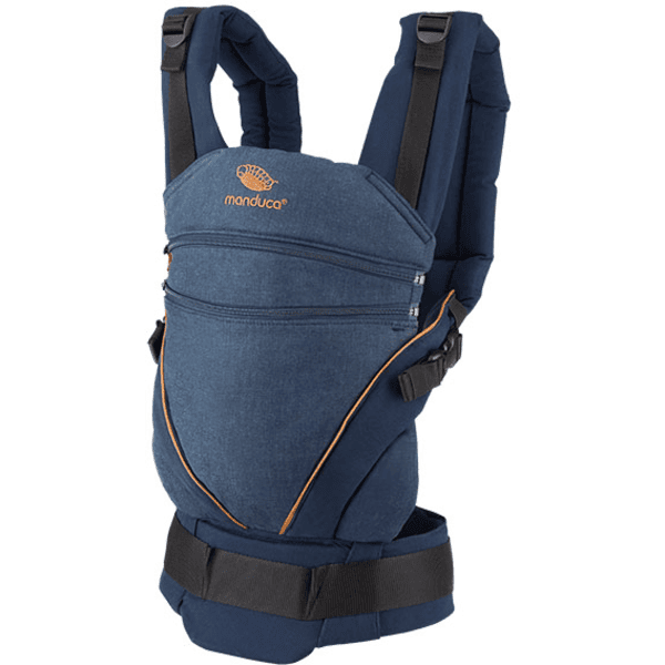 manduca Babytrage XT Cotton Denimblue-Toffee Auslauf