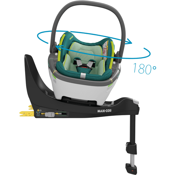 MAXI COSI Set Babyschale Coral 360 Neo Green plus Basisstation FamilyFix 360 Günstiger Verkauf