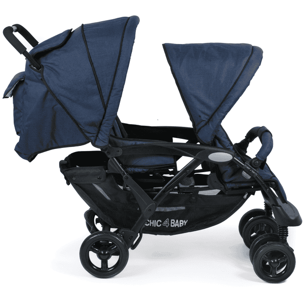 CHIC 4 BABY Geschwisterwagen DUO Jeans navy blue Fabrikverkauf