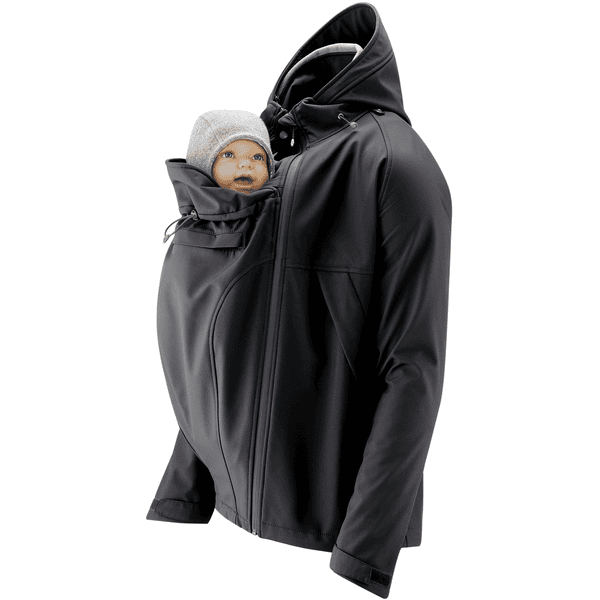 mamalila Softshell-Tragejacke für Männer Allrounder schwarz Begrenztes Angebot