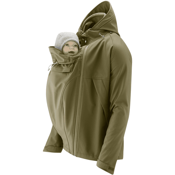mamalila Softshell-Tragejacke für Männer Allrounder khaki Vatertagsangebot