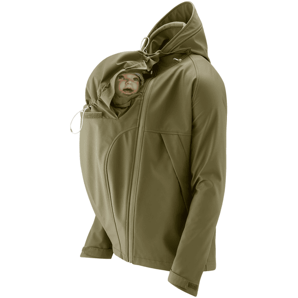 mamalila Softshell-Tragejacke für Männer Allrounder khaki Vatertagsangebot