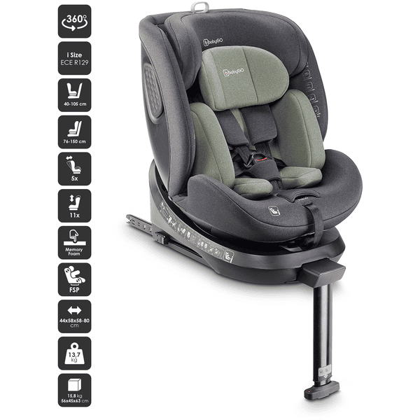 babyGO Kindersitz Move 360 Green Tiefpreis