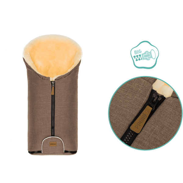 fillikid Winterfußsack für Kindersitze Pamir Gr. 0 Echtfell braun melange Bis zu 50% Rabatt
