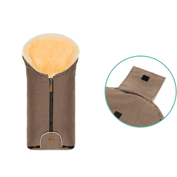 fillikid Winterfußsack für Kindersitze Pamir Gr. 0 Echtfell braun melange Bis zu 50% Rabatt