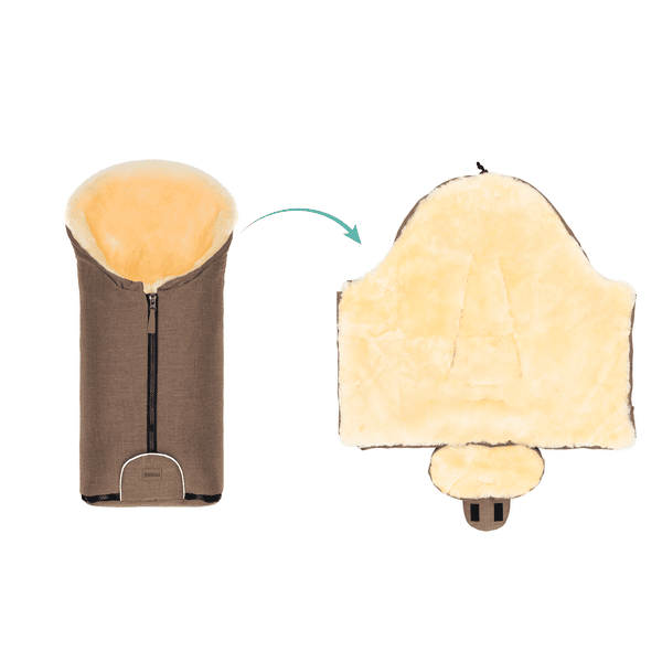 fillikid Winterfußsack für Kindersitze Pamir Gr. 0 Echtfell braun melange Bis zu 50% Rabatt