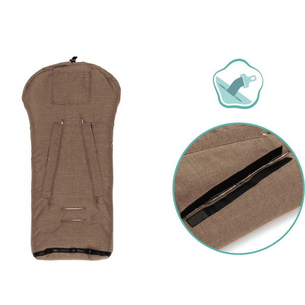 fillikid Winterfußsack für Kindersitze Pamir Gr. 0 Echtfell braun melange Bis zu 50% Rabatt