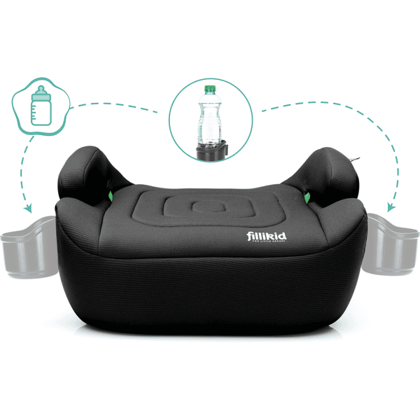 fillikid Sitzerhöhung Flip Deluxe Auto mit verlängerbarer Isofix i-Size schwarz Fabrik Onlineshop