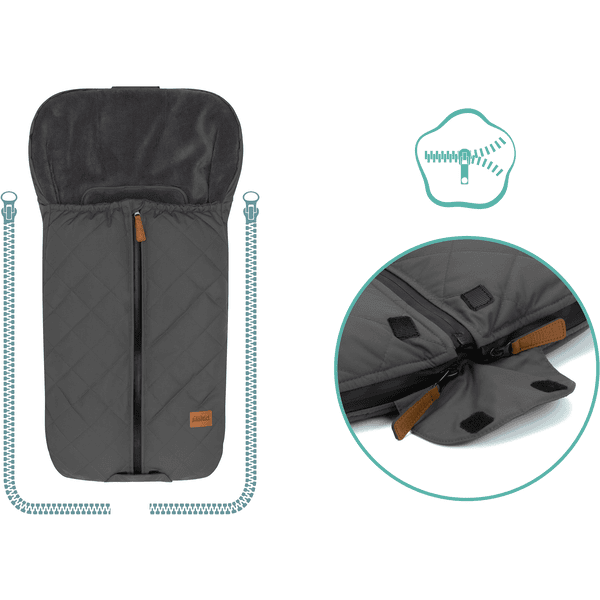 fillikid Winterfußsack Nevado für Babyschale Grau Flash Sale