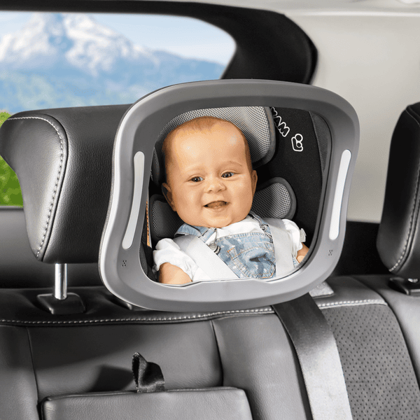 reer Auto-Sicherheitsspiegel BabyView LED mit Licht Letzte 2 Tage