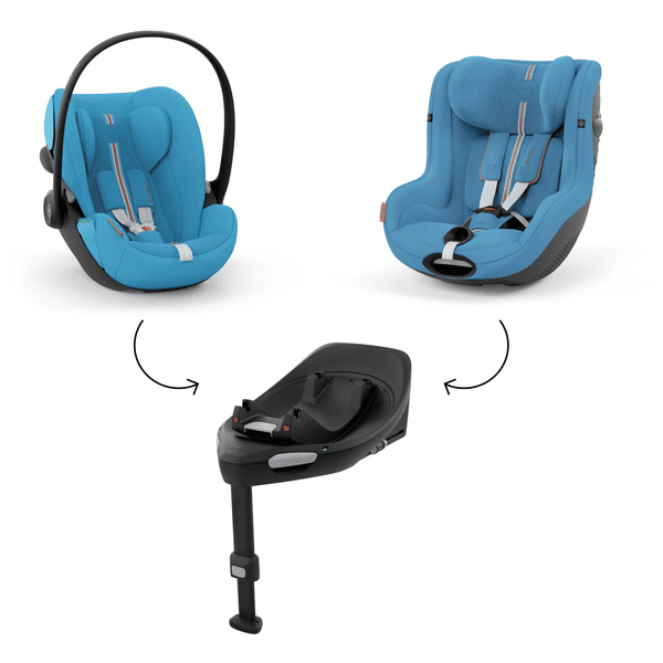 cybex GOLD Kindersitz Set Reboarder Sirona G inklusive Babyschale Cloud G inklusive Basisstation Base G Plus Beach Blue Preisnachlass