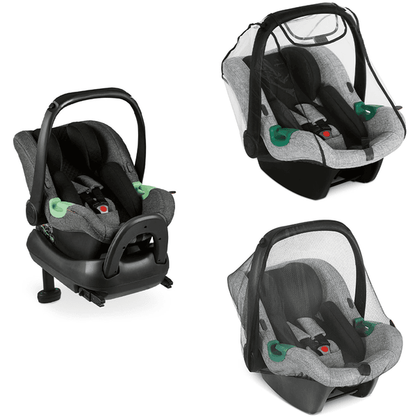 ABC Design Babyschale Tulip Asphalt inkl Isofix Base & Zubehör