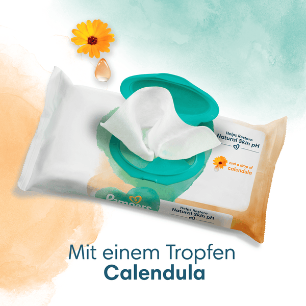 Pampers Feuchttücher Harmonie Aqua Calendula, 1.056 Tücher (24 x 44 Stk) Fabrikladen