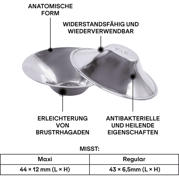 KOALA BABYCARE® Brusthütchen standard, silber Im Verkauf
