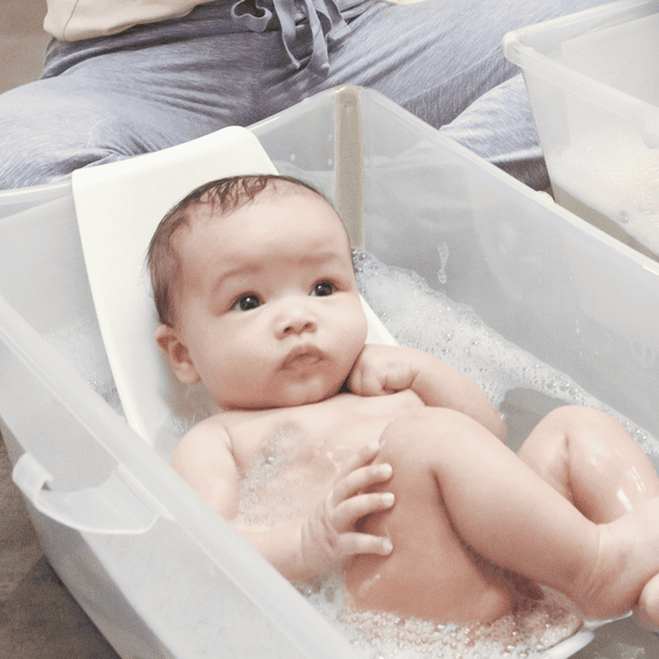 STOKKE® Badewanne Flexi Bath® Set Sandy Beige und Badewannenständer Flexi Bath® grau Fabrik Onlineshop