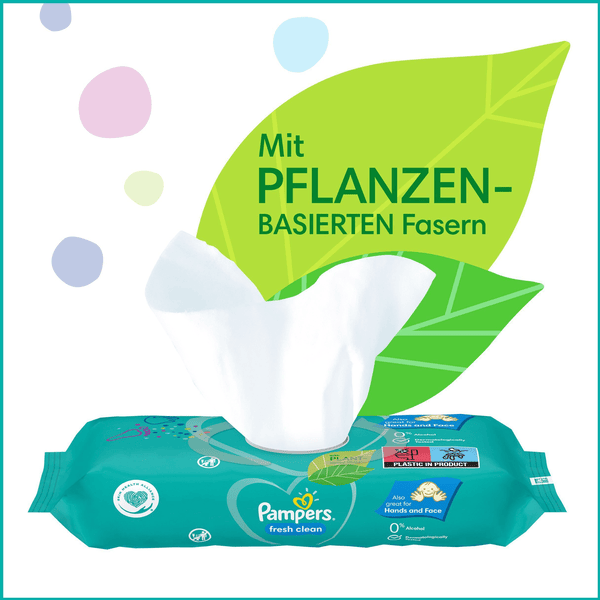 Pampers Feuchttücher Fresh Clean ECom 1200 Tücher (15 x 80 Stk) Osterangebot