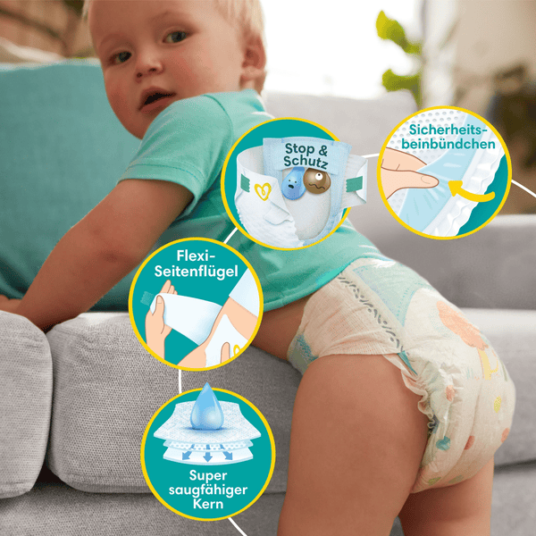 Pampers Baby-Dry Windeln, Gr. 6, 13-18 kg, Monatsbox (1 x 148 Windeln) Lagerräumung
