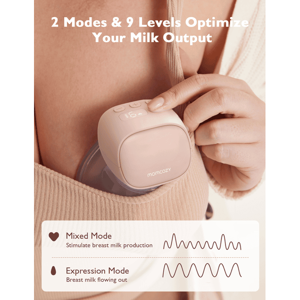 momcozy Einzelmilchpumpe tragbar S9 Pro, rosa Neueste Mode