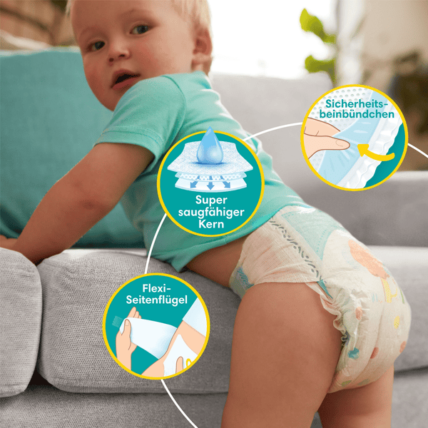 Pampers Baby-Dry Windeln, Gr. 7, 15+ kg, Maxi Pack (1 x 70 Windeln) Große Rabatte