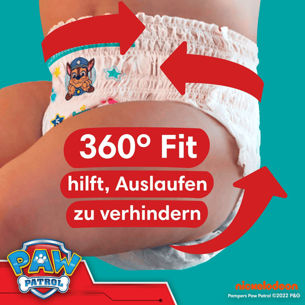 Pampers Baby-Dry Pants Paw Patrol, Gr. 4 Maxi, 9-15kg, Monatsbox (1 x 180 Windeln) Letzter Tag