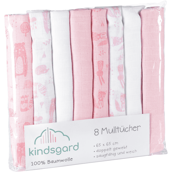 kindsgard Mullwindeln bovbov 8er-Pack rosa