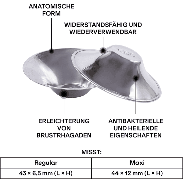 KOALA BABYCARE® Brusthütchen maxi, silber Hotsell