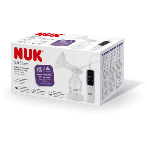 NUK elektrische Einzelmilchpumpe Soft & Easy mit Akku und weichen Bustausätzchen inkl. Babyflasche Perfect Match 150ml Online Shopping