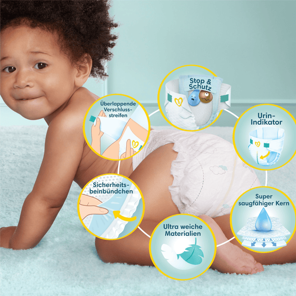 Pampers Premium Protection, Gr. 3 Midi, 6-10kg, Monatsbox (1x 204 Windeln) Lagerräumung