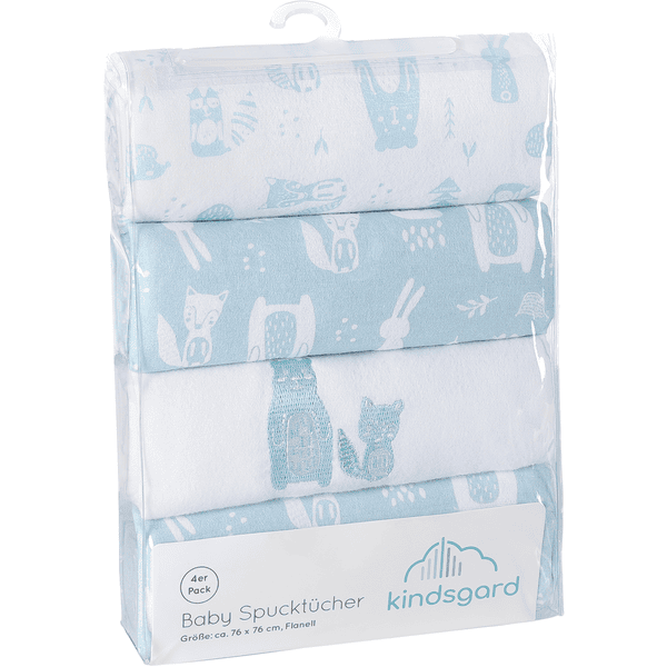 kindsgard Molton-Spucktücher handklad 4er-Pack blau Bestseller